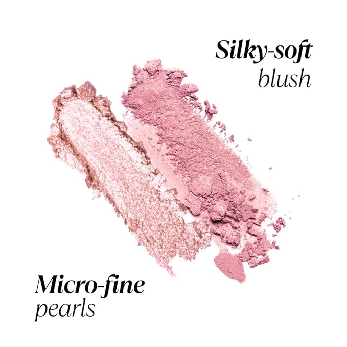 Blush + Brighten Highlighter Duo, Mini Lightweight Blendable Shimmer Blush, High Pigmented Makeup Powder Palettes, Cruelty Free - Just Keep Winning
