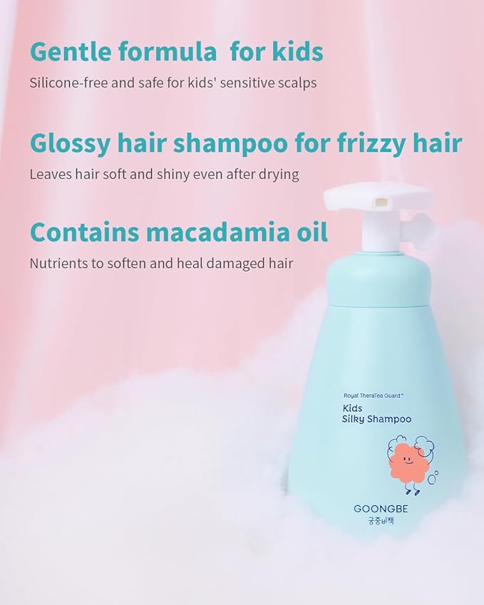 Kids Wash Duo Set - Korean Low pH Silky Shampoo & Mild Body Wash - Silicone-Free Hair Care & Micellar Body Cleanser - Allergen-Free Formula for Sensitive Skin, 10.1 fl.oz. & 10.1 fl.oz.