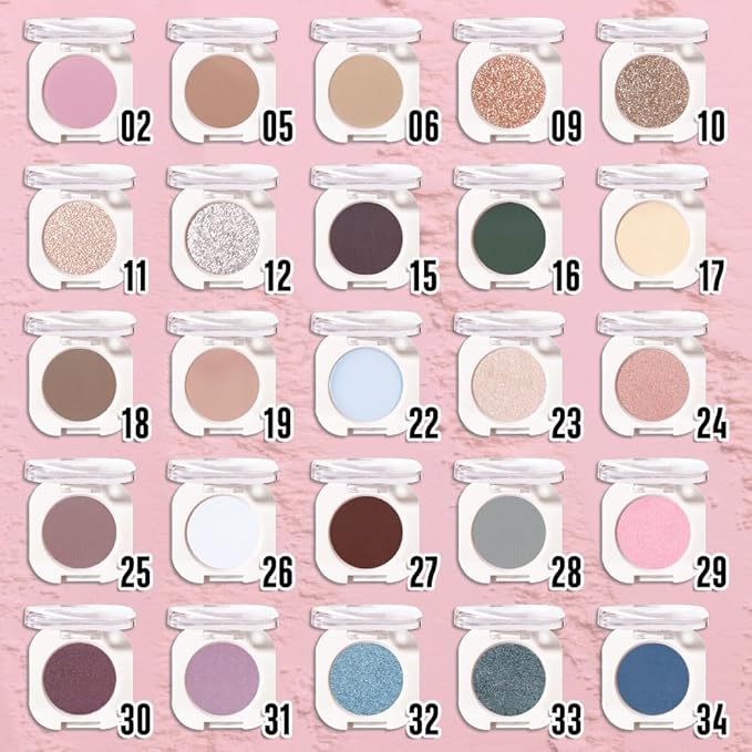 Single Matte Eye Shadow Palette Makeup, Nude Pink Matte Eyeshadow for Women, Monochrome Eye Shadow Makeup, Pigmented Waterproof Sombras Para Ojos, Vegan, Talc, Paraben & Cruelty Free, 19