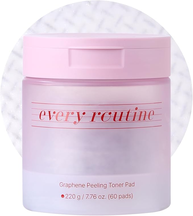 Graphene Peeling Toner Pad – Gentle Daily Exfoliating Facial Toner Pads with Graphene Fiber, Pore-Clearing & Oil-Balancing for Smooth Skin (60 Pads / 220g)