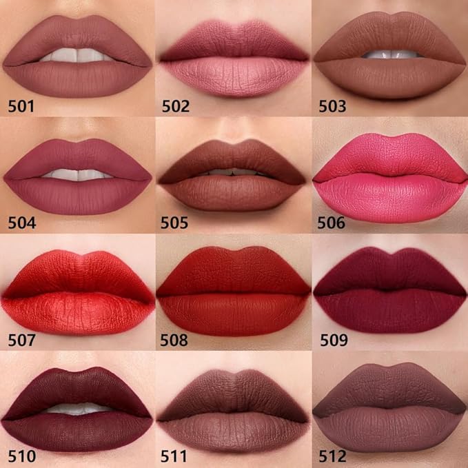 Nude Color Lip Liner Pencil, Smooth Matte Lipstick Crayon with Lip Pencil Sharpener for Women, Velvet Smudge Proof Smudgeproof Waterproof No Transfer Makeup Forever Lipliner 501#