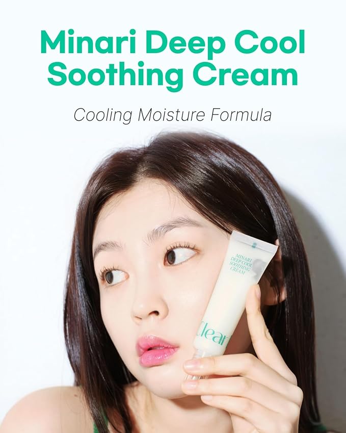 Minari Cool Soothing Cream for face – K-Beauty Hydrating & Moisturizer with Korean Water Parsley, 30ml/1.01oz