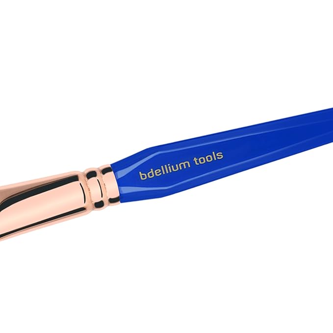 Bdellium Tools Professional Makeup Brush - Golden Triangle 960 Precision Blusher - With All Vegan and Soft Synthetic Fibers, For Applying Blush (Blue, 1pc)