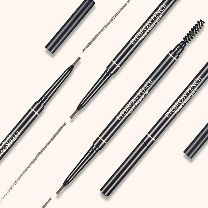 FÓLKI COSMETIC-Eyebrow Retractable Definer Pencil, Micro Brow Pencil, Precise Eyebrow Pencil,Long Lasting Eye Brow Pencil for Soft Textured Natural Daily Look Eyebrow Makeup (5#Dark brown)