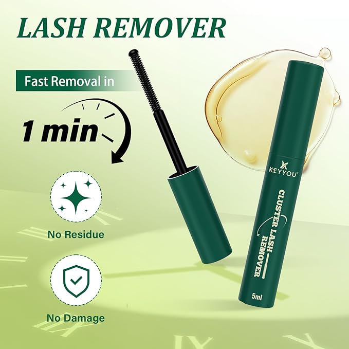 KEYYOU Lash Extension Kit 3D Effect Volume Lash Clusters Kit 144pcs D Curl Waterproof Kit DIY Eyelash Extension Kit with Bond and Seal Lashes Glue Remover Applicators (Kit-PuffSilk V3D01-8-18MIX)