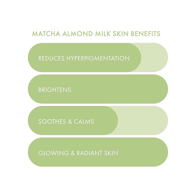 ESW Beauty Matcha Almond Milk - Radiance Plant-Based Milk Face Mask - Revitalizing with Matcha Green Tea & Sweet Almond for Dull, Uneven Skin - Awakens & Revitalizes