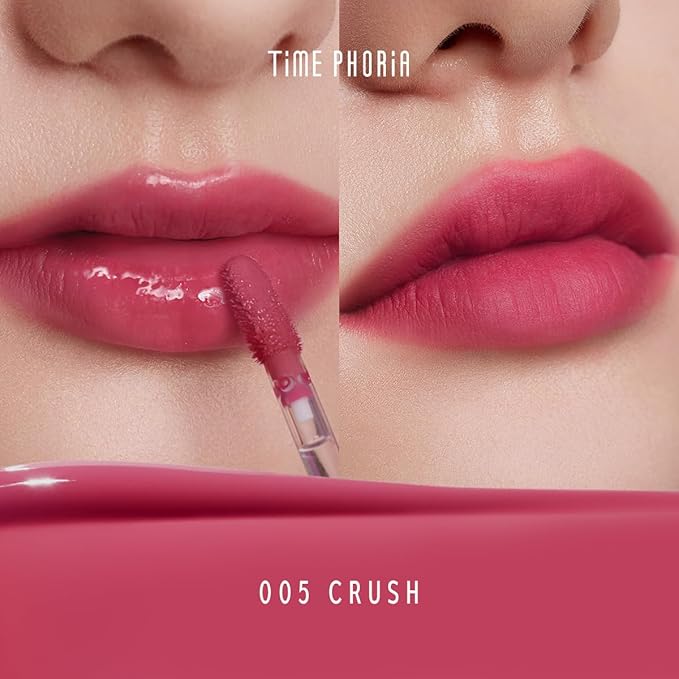 Altera Blurring Lip Tint 005 Crush, True Pink Glossy to Soft Matte Finish, Blur Lip Lines, Weightless No-Sticky Airy Velvet Texture, Vibrant Hydrating Long-Lasting Lip Makeup