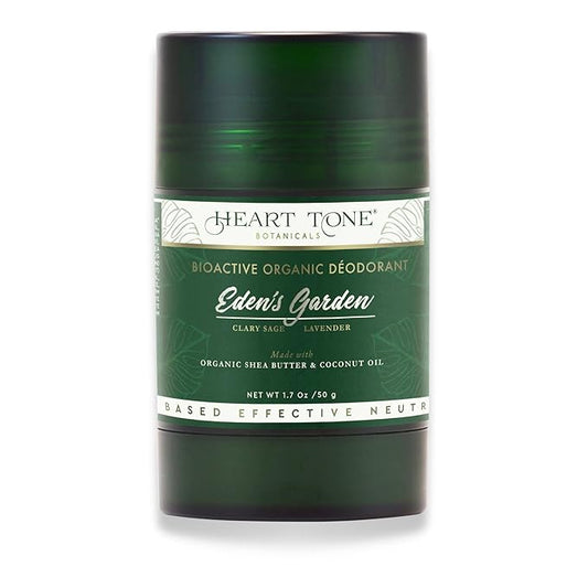 Natural Deodorant | Bioactive | Aluminum & Baking Soda Free | 24HR Protection | Men & Women | Eden's Garden Scent - Clary Sage & Lavender