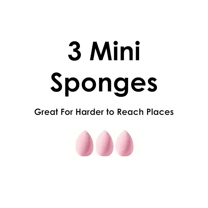 12 Piece Makeup Applicator Set- Latex Free Sponges, Wedges for Beauty Application Blender Powder Puff Set (1, Jar)