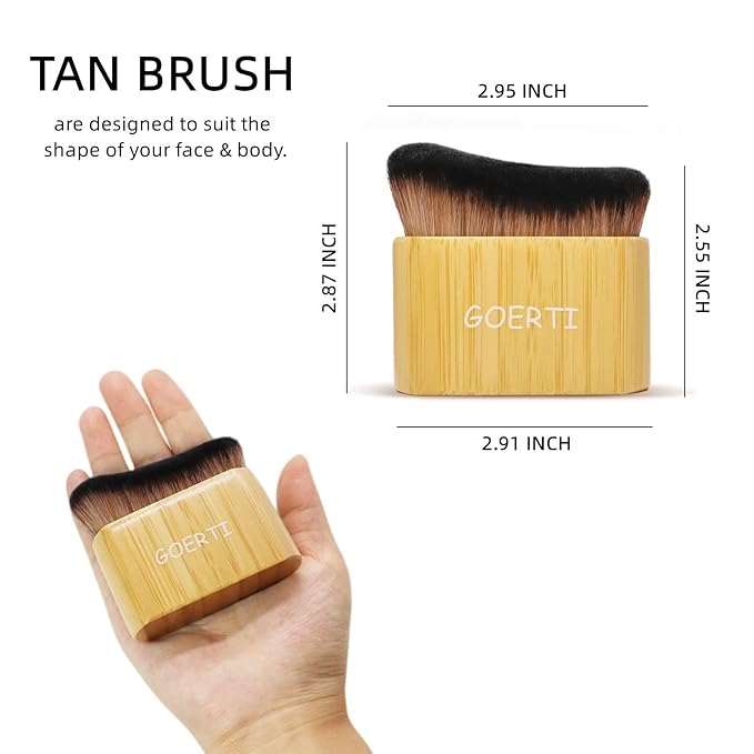 Self Tanning Brush, Sunscreen Applicator - Large Kabuki Body Brush for Leg, Face & Full Body | Streak-Free Blending for Self Tanner, Bronzer,Sunscreen,Lotion,Bronzing,Foundation,Tanning Mousse