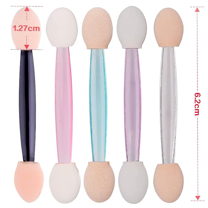 Akstore 30PCS Disposable Dual Sides Eye Shadow Sponge Applicator Eyeshadow Brushes Makeup Brush (30PCS-Mixed)