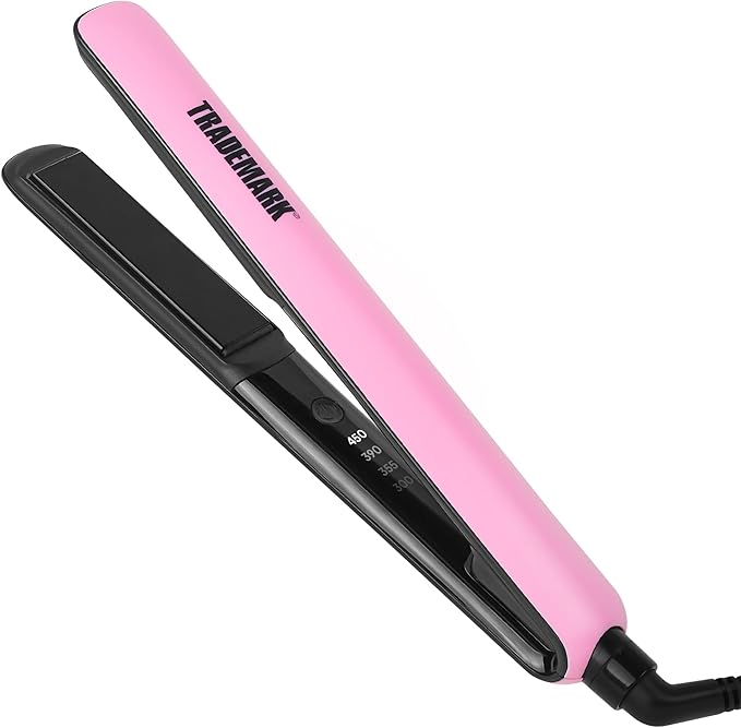 Trademark Beauty Cosmic Iron - Straightener Styling Iron, Perfect Hair Styling Tool, Pink