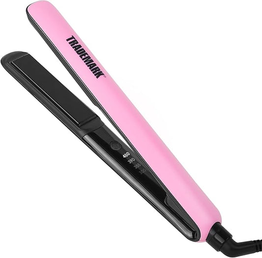 Trademark Beauty Cosmic Iron - Straightener Styling Iron, Perfect Hair Styling Tool, Pink