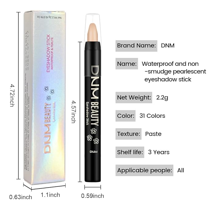 Kaely Cream Eye Shadow Sticks, Vanilla Nude Beige Matte Eyeliner Pencil Eyeshadow Palette Makeup, Eye Highlighter Brightener Stick for Older Women Waterproof Pigmented, sombras para ojos, New-59