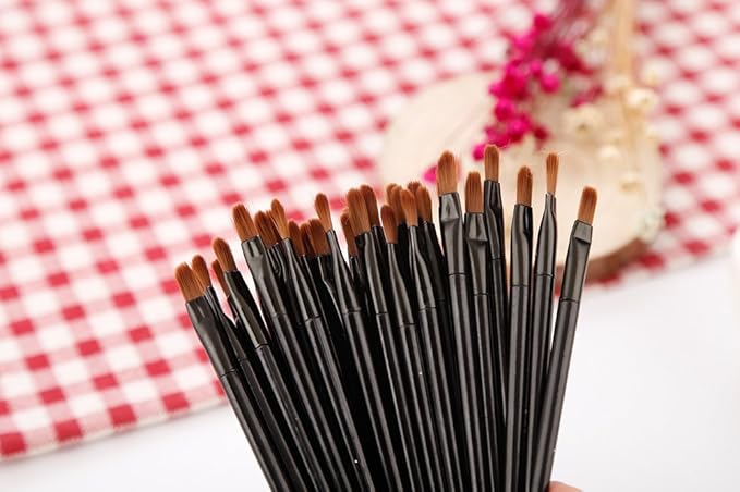 50 Pieces Lip Brushes, Pro Multifunctional Makeup Brush, Lipstick Gloss Wands Applicator Cosmetic Tool Kits, Black