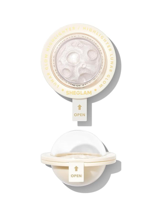 SHEGLAM Lunar Glow Highlighter Face Highlighter Multichrome Glitter Shimmer Highlighter Makeup Eye Face Body Highlighter Illuminator, Silky Creamy Eyeshadow-Vanilla Frost