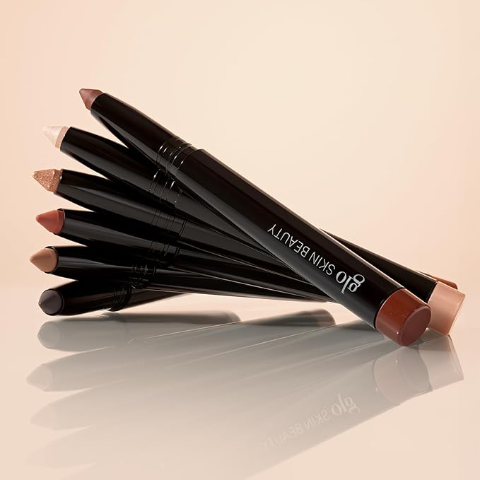 Glo Skin Beauty Cream Stay Shadow Stick (Wicker) - Multi-Purpose Eyeshadow Mineral Makeup Can Also Be Used as Liner on Lips or Cheeks, 12-Hours of Wear