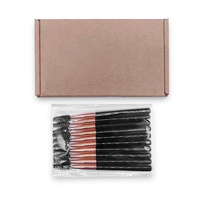 Mascara Brush Wands Makeup Lash Spoolies Set 10Pcs Spooly Eyelash Eyebrow Brushes Applicators for Extensions