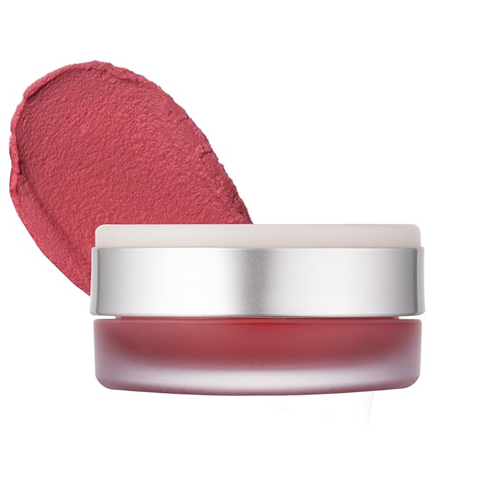 Heart Percent Dote On Mood Custom Lip & Cheek Single – Blendable & Buildable Soft Velvety Matte Cream Blush (Fog Pot), Long-Lasting Lightweight Multi-Use & Lip Tinted Balm 4.7g, M08. Tender Pink
