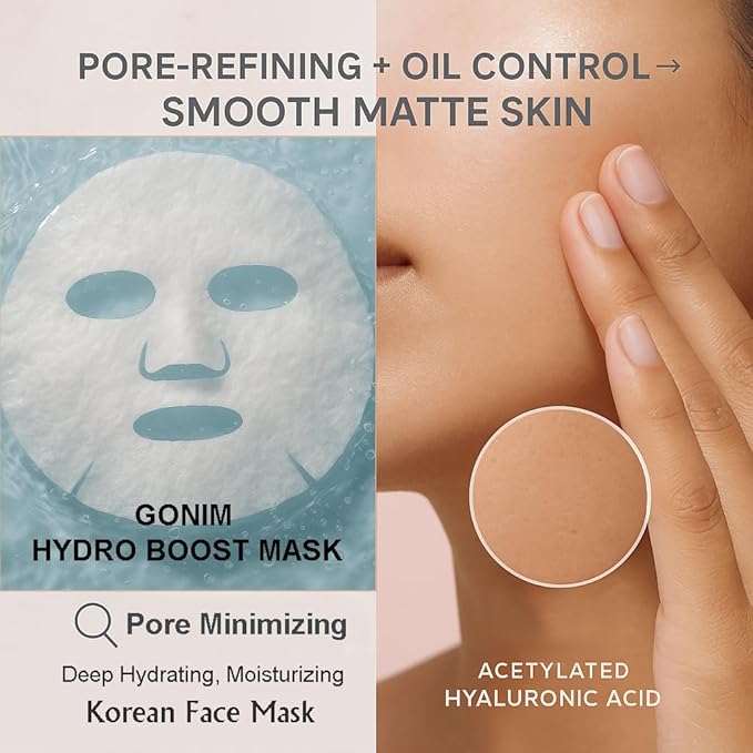 Face Mask Korean Skin Care with Hyaluronic Acid & Collagen Activation,Face Masks Skincare Hydration, Youthful-Looking & Moisturizing Sheet Mask for All Skin Korean Face Mask 5 Sheets