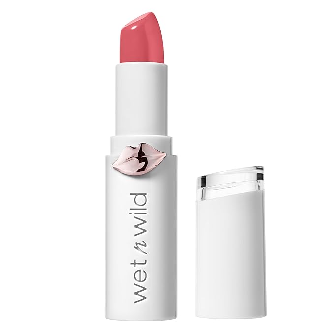 wet n wild Mega Last High-Shine Lipstick Lip Color, Infused with Seed Oils For a Nourishing High-Shine, Buildable & Blendable Creamy Color, Cruelty-Free & Vegan - Rosé And Slay