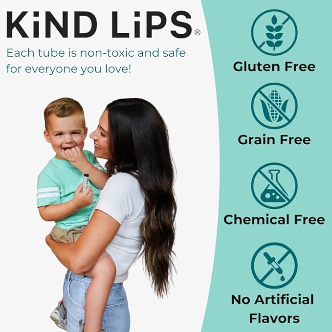 Kind Lips USDA Organic Lip Balm Unscented 3 Pack – 100% Natural, Moisturizing Lip Care with Beeswax. Hydrates & Nourishes Dry, Chapped Lips. Cruelty-Free, Eco-Friendly, and Non-Toxic. Unflavored