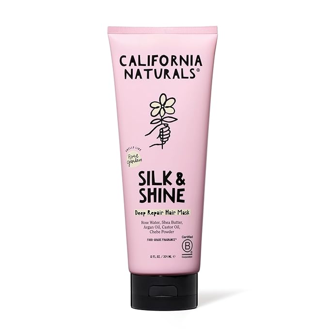 California Naturals Deep Repair Hair Mask, Paraben and Sulfate Free, Deep Conditioner for Dry, Damaged Hair, Nautral, Vegan, Hydrating and Conditioning, For Curly, Frizzy, All Hair Types, 12 fl oz