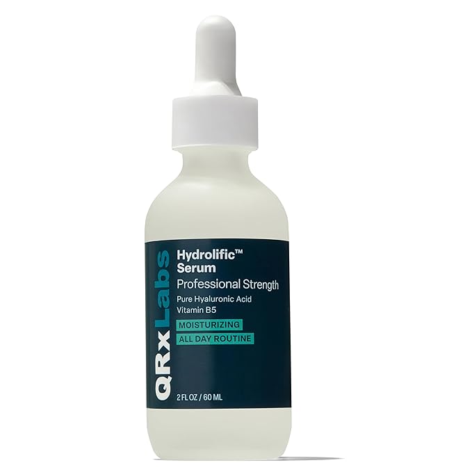 QRxLabs Hyaluronic Acid Serum for Face with Vitamin B5 - Plumping Face Hydration - Rapid-Absorption Facial Care - Elasticity-Boosting Anti-Aging Serum - 2 Fl Oz