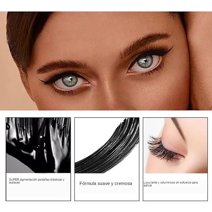 4D Silk Fiber Lash Mascara Extension Voluminous Mascara Waterproof & Smudge-Proof Long-Lasting 24 Hours No Flaking Longer Thicker Eyelashes,All Day Exquisitely Full (2 Packs)