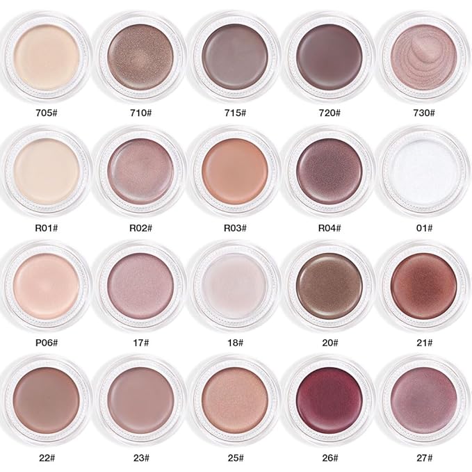 Kaely Single Cream Eyeshadow Pot, Pearl Beige Shimmer Eye Shadow for Older Women High Pigmented Waterproof, Natural Eyeshadow Palette Makeup Brightener, sombras en crema para ojos, Blendable, 18