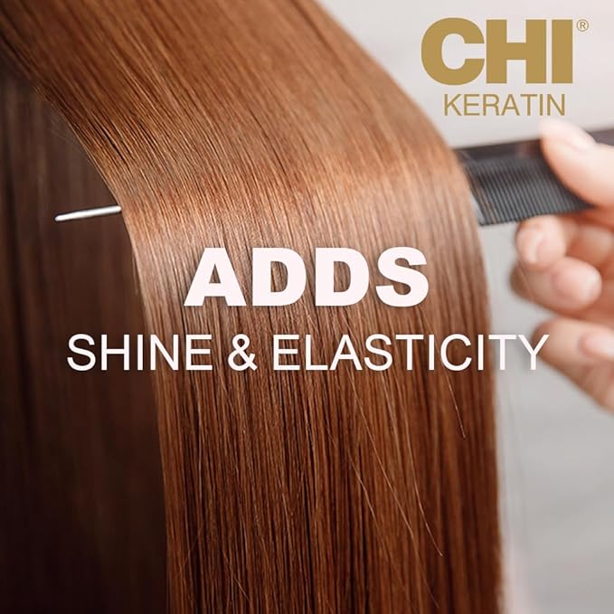 CHI Keratin Reconstructing Conditioner, Delivers Healthier Hair, Adds Shine & Helps Prevent Future Breakage, Sulfate, Paraben, & Cruelty-Free, 2 Oz