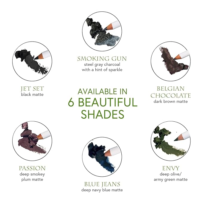 Honeybee Gardens Effortless Eyeliner Pencil in Belgian Chocolate, Rich Pigmentation, Smooth, Long-Wearing, Vegan, Gluten-Free
