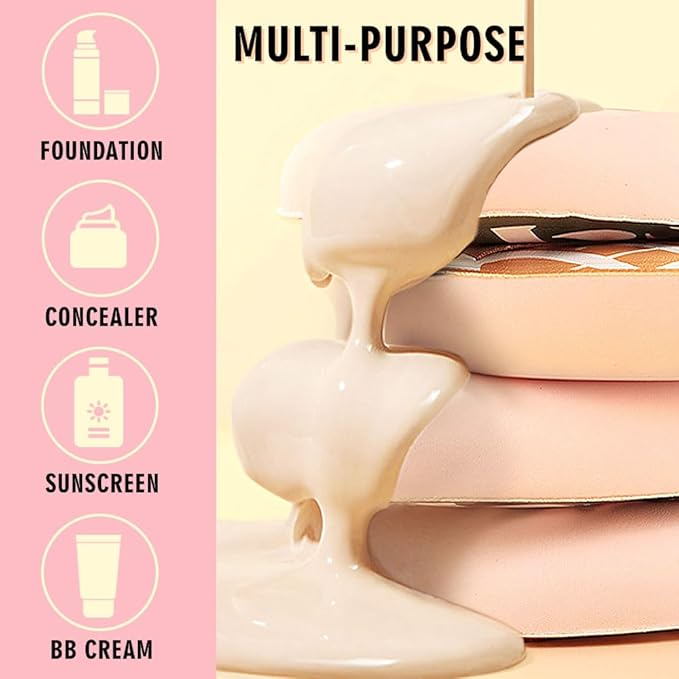 Makeup Sponge for Foundation Concealer and Powder,Latex Free Blender Sponge for Natural and Easy Makeup Soft Long Lasting Beginner-friendly,Travel Size Beauty Makeup Tools (Pink XL 5 Pcs)