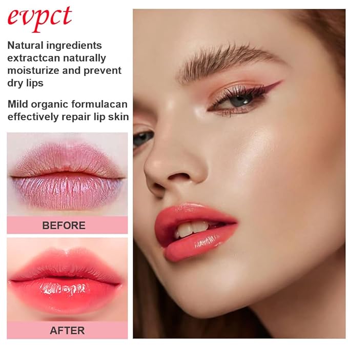 BINGBRUSH Aloe vera Color Changing Lipstick,Moisturizer Long Lasting Lip Care Magic Lip Gloss,Makeup Lipstick Set (2pcs Strawberry, 2 Count (Pack of 1))