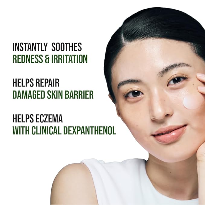 JUMISO D-Panthenol Barrier Soothing Cream - Sensitive Skin Moisturizer with Provitamin B5, 5 Types Ceramides, Centella Asiatica and Squalane - Barrier Repair Korean K-Beauty Face Cream, 2.71oz