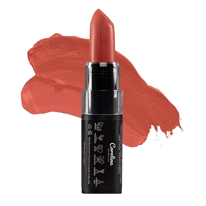 Plant-Based Moisturizing Lipstick - Scarlet Shade 0.15oz- Hydrating with Cocoa Oil, Gluten-Free, Vegan, Non-GMO, Paraben-Free - Lightweight Cream Texture