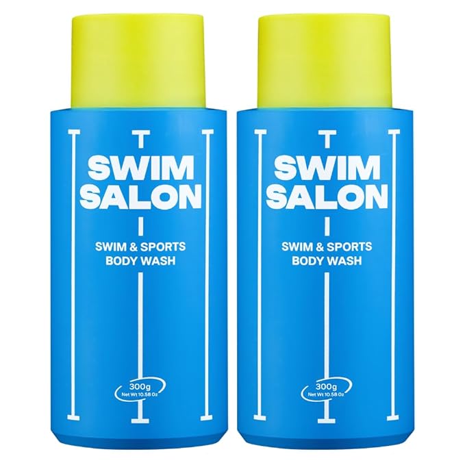 Chlorine-Removing Body Wash for Swimmers | Vitamin C | Hydrating & Refreshing | Sulfate-Free, Silicone-Free, Paraben-Free (10.58 oz / 300g, Pack of 2)
