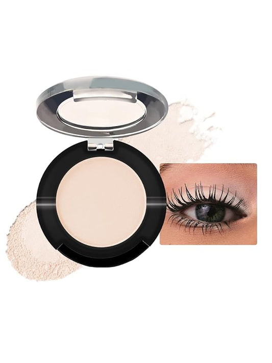 Single Matte Eyeshadow Palette, Nude Beige Waterproof Long Lasting Natural Brightener Eye Shadow for Older Women, Highly Pigmented Ultra-fine Smooth Powder Eyeshadow Highlighter Makeup for Women-B02
