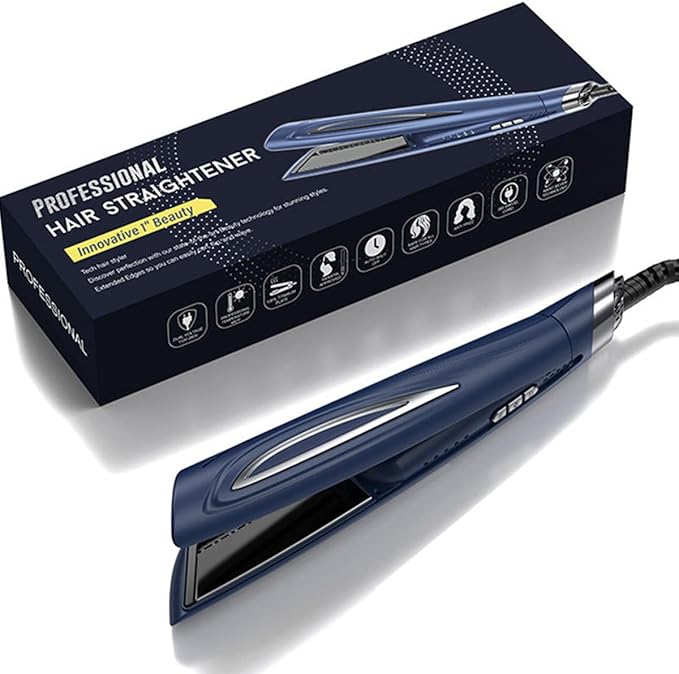 Hair Straightener Portable Airflow Styler Hair Straightener & Curler, Fast Heating Hair Care with 3 Temperature and 1 Wind Speed Settings, Dry Curl and Straighten 3-in-1 Hair Styling Tools for Women