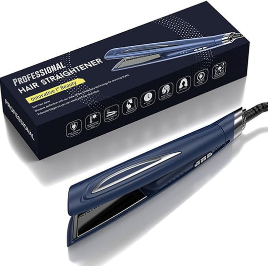 Hair Straightener Portable Airflow Styler Hair Straightener & Curler, Fast Heating Hair Care with 3 Temperature and 1 Wind Speed Settings, Dry Curl and Straighten 3-in-1 Hair Styling Tools for Women