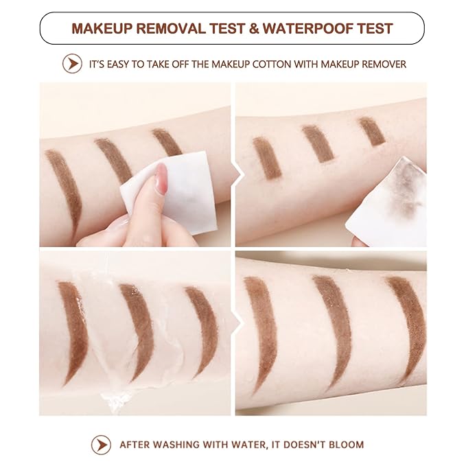 Waterproof Eyebrow Pencil Dark Brown, Premium Triangular Tip Eye brow Pencil Brn with Spoolie Brush, Longwearing for Perfect Brows, Professional, Precision, Benefit Eyebrow Pencil, O'CHEAL