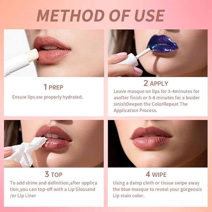 Matte Liquid Lip Gloss Peel Off Masque - Peel Off Lip Stain Tattoo, Long Lasting Waterproof Transfer-proof Lip Mask Lip Stain Peel Off Lip Gloss, Peel Off Lip Tint for Lip Makeup-Brick Rose06#
