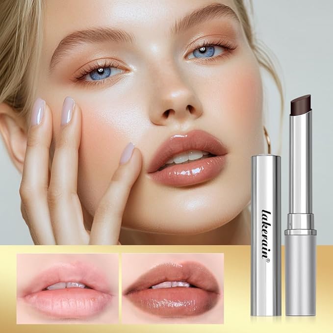 Honey Lipstick Tinted Lip Balm, Hydrating Natural Glossy Lip Color, Long-lasting Moisturizing Lip Balm Honey Collection Lipstick Set (Pink+Dark Honey, 0.07oz)