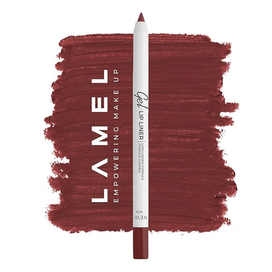 Matte Gel Lip Liner Pencil | Weightless & CreamyTexture - Sharpenable - Longwear & Waterproof - High Pigmented & Flawless Finish - Cruelty-free & Paraben-Free - 404, 1,7g/0.05oz. (Berry)