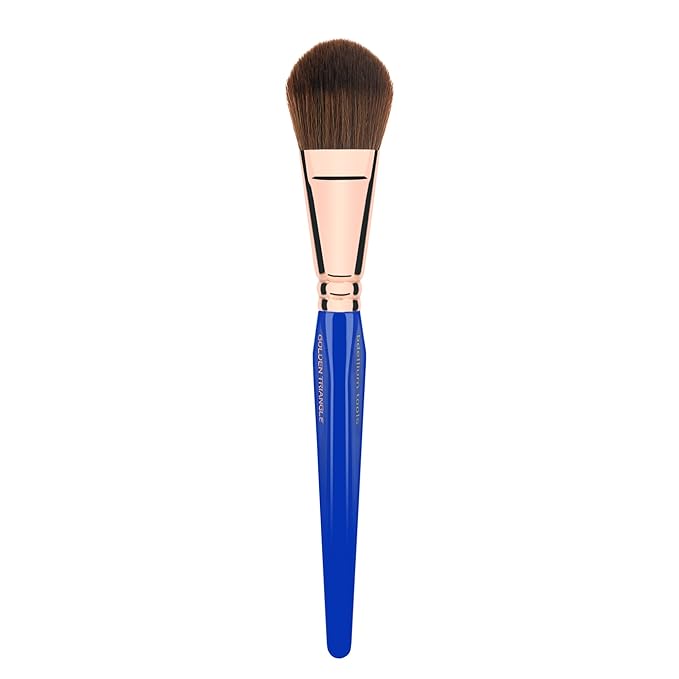 Bdellium Tools Professional Makeup Brush - Golden Triangle 960 Precision Blusher - With All Vegan and Soft Synthetic Fibers, For Applying Blush (Blue, 1pc)