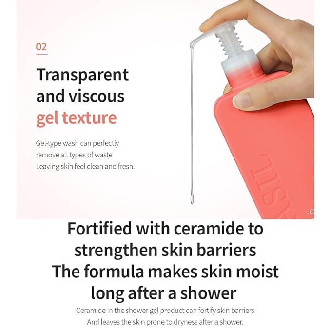 MASIL 7 Ceramide Perfume Shower Gel for Sensitive Skin, Moisturizing Body Wash for Women, Aroma Liquid Soap with 15 Natural Extracts, Korean Skincare Bath & Home Spa (1, Sweet Love)