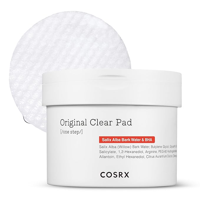 COSRX BHA Toner Pads, 70 Sheets, Exfoliating Pads for Dead Skin & Blackheads, Minimize Pores, Prevent Breakouts, Smooth Skin Texture, Korean Skin Care, Stocking Stuffers, Holiday Gifts,Gifts For Women