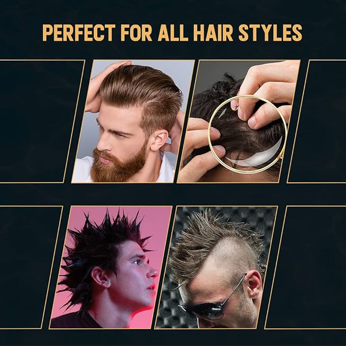 Woody's Hair Gel for Men - Extreme Hold Hair Gel, Styling Wood Glue, No Flaking Strong Hold, Barber Supplies, 4 oz, 2 Pack