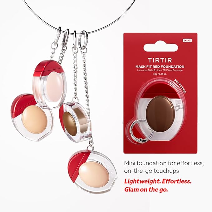 [*Mini Size*] TIRTIR Mask Fit Red Foundation | 72H Lasting Skin-Fit Korean Makeup with Skin-fit Satin Finish & Wide Shade Range, #28N Oat, 0.34oz