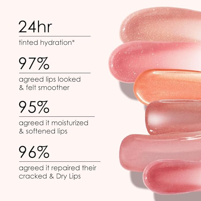 CATKIN Tinted Lip Balm Glitter Lip Stain Ultra Hydrating Lip Moistrurizer Shimmer Glow with Vitamin E Nourishing For Cracked & Dry Lips 0.12 oz C20